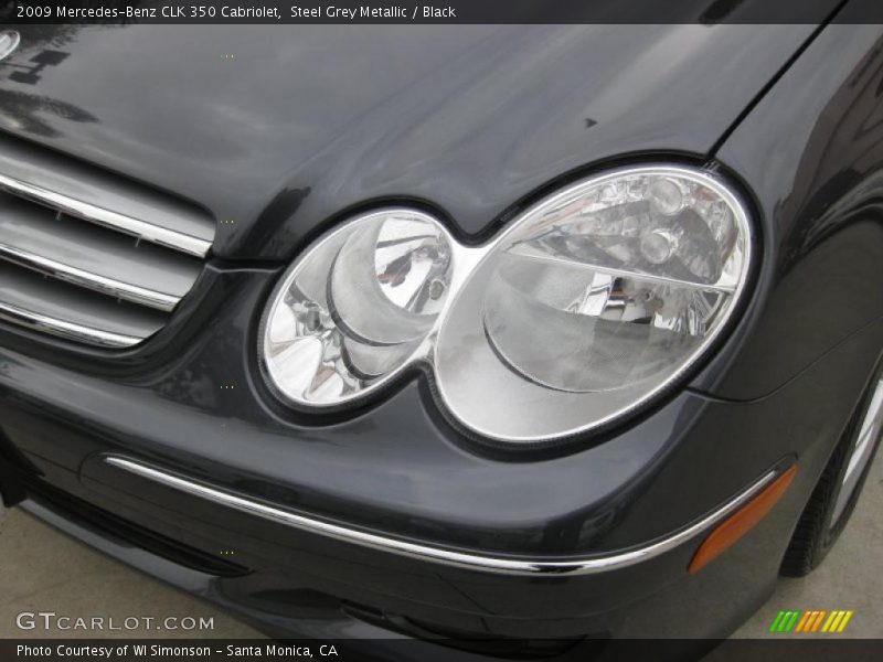 Steel Grey Metallic / Black 2009 Mercedes-Benz CLK 350 Cabriolet