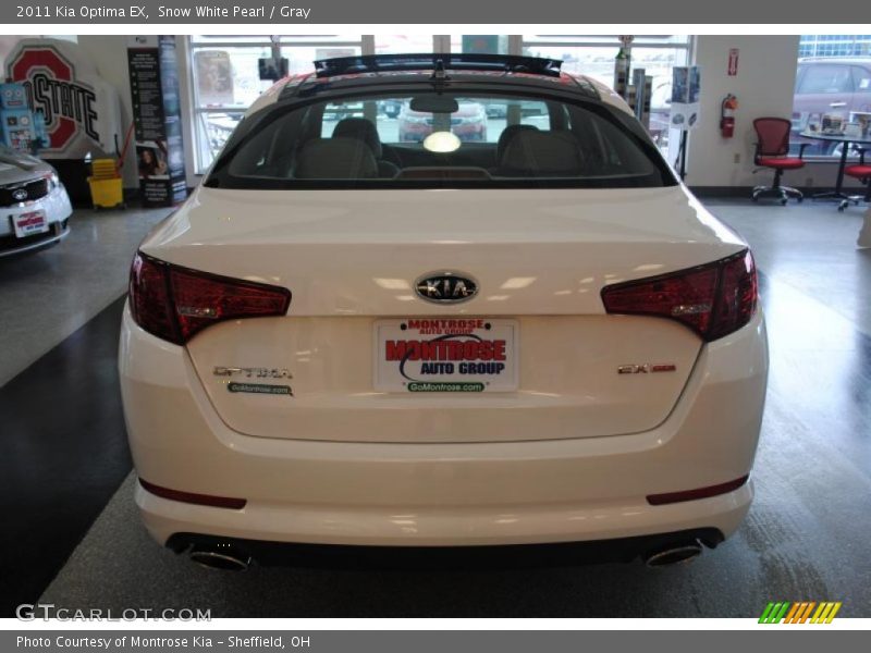 Snow White Pearl / Gray 2011 Kia Optima EX