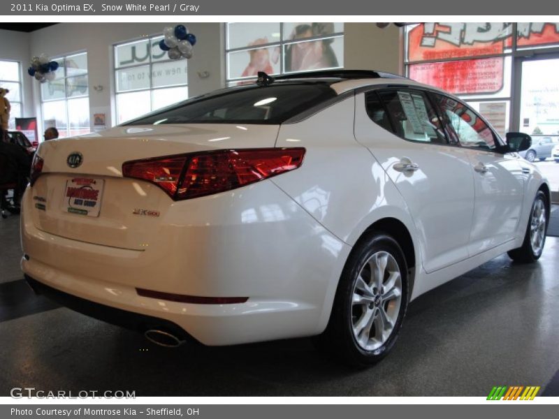 Snow White Pearl / Gray 2011 Kia Optima EX