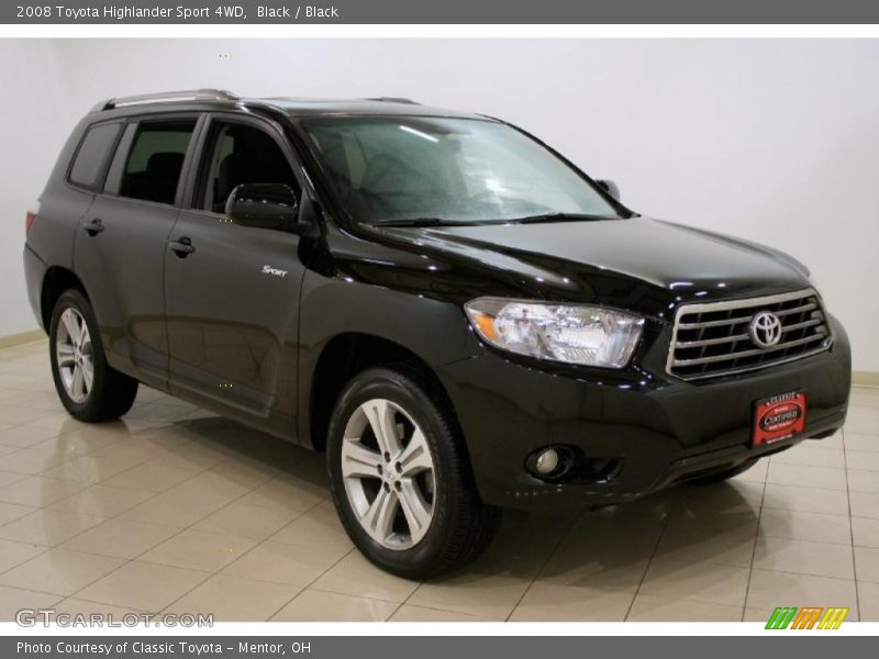 Black / Black 2008 Toyota Highlander Sport 4WD