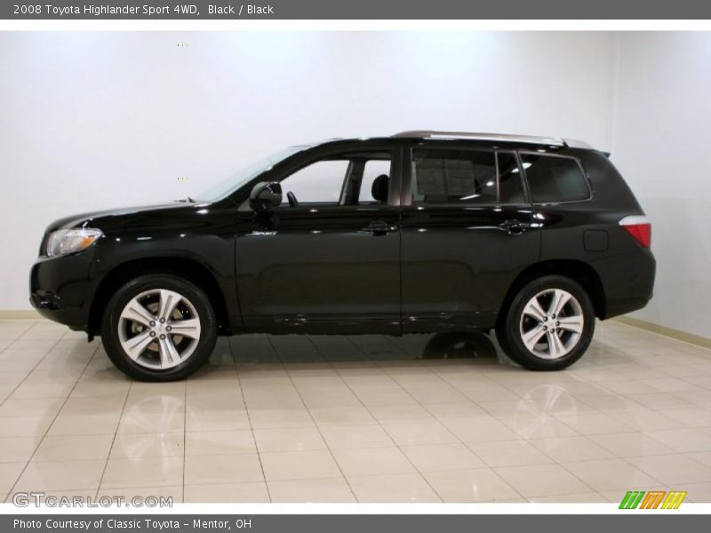 Black / Black 2008 Toyota Highlander Sport 4WD