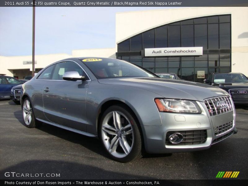 Quartz Grey Metallic / Black/Magma Red Silk Nappa Leather 2011 Audi S5 4.2 FSI quattro Coupe