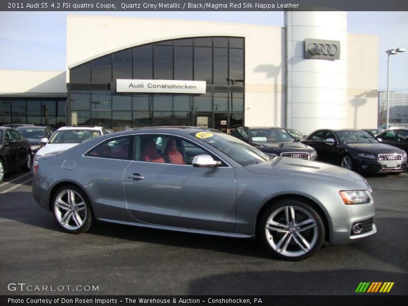 Quartz Grey Metallic / Black/Magma Red Silk Nappa Leather 2011 Audi S5 4.2 FSI quattro Coupe