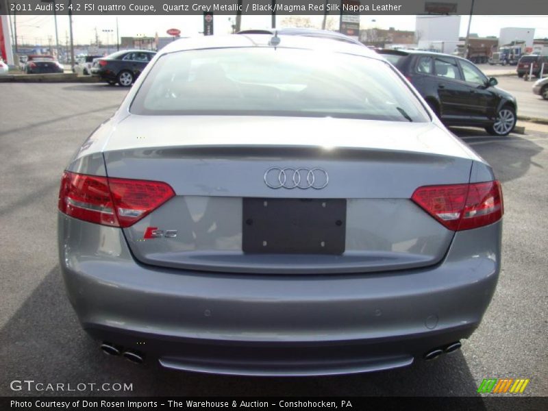 Quartz Grey Metallic / Black/Magma Red Silk Nappa Leather 2011 Audi S5 4.2 FSI quattro Coupe