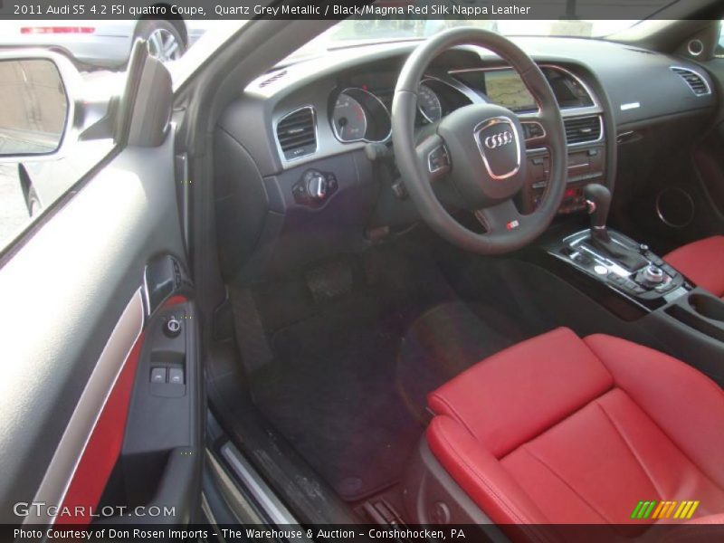 Black/Magma Red Silk Nappa Leather Interior - 2011 S5 4.2 FSI quattro Coupe 