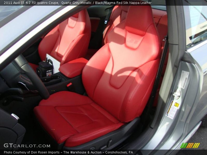  2011 S5 4.2 FSI quattro Coupe Black/Magma Red Silk Nappa Leather Interior
