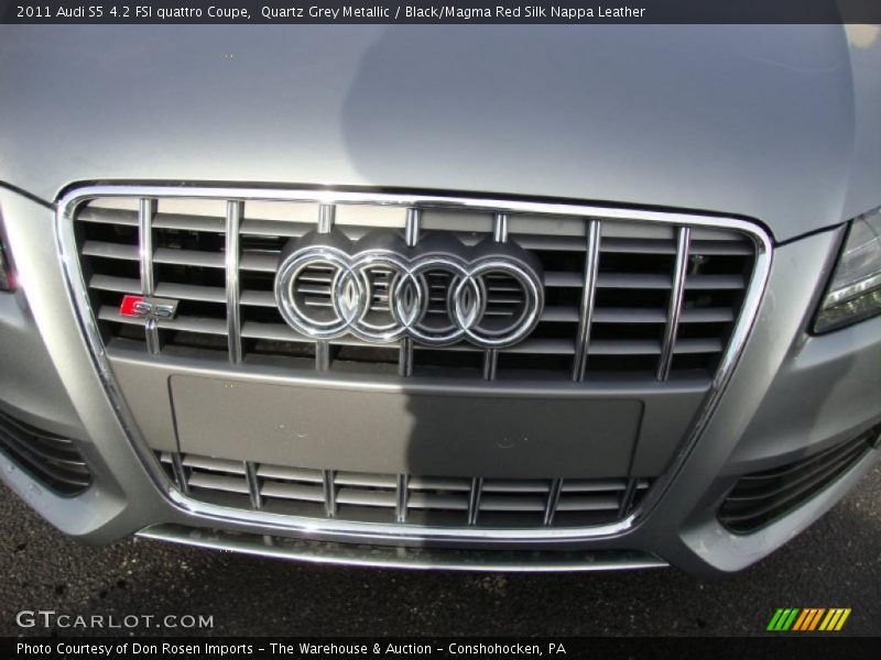 Quartz Grey Metallic / Black/Magma Red Silk Nappa Leather 2011 Audi S5 4.2 FSI quattro Coupe