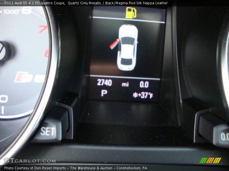 Quartz Grey Metallic / Black/Magma Red Silk Nappa Leather 2011 Audi S5 4.2 FSI quattro Coupe