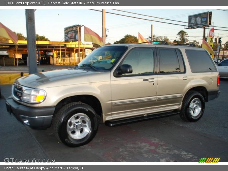 Harvest Gold Metallic / Medium Prairie Tan 2001 Ford Explorer XLT
