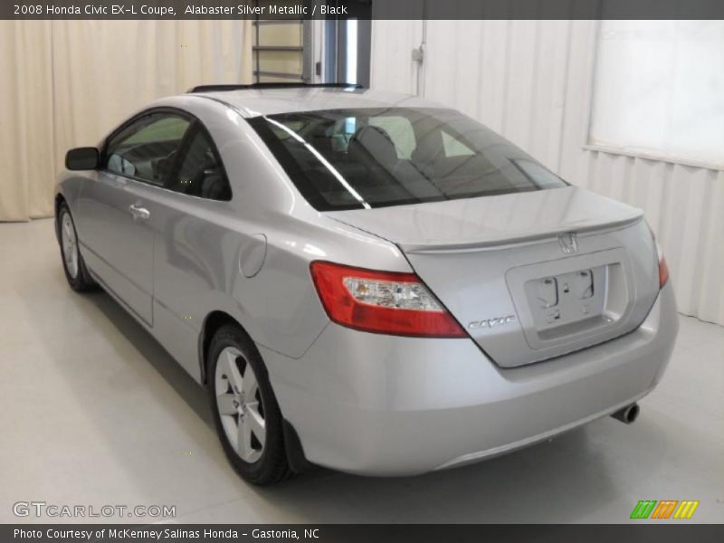 Alabaster Silver Metallic / Black 2008 Honda Civic EX-L Coupe