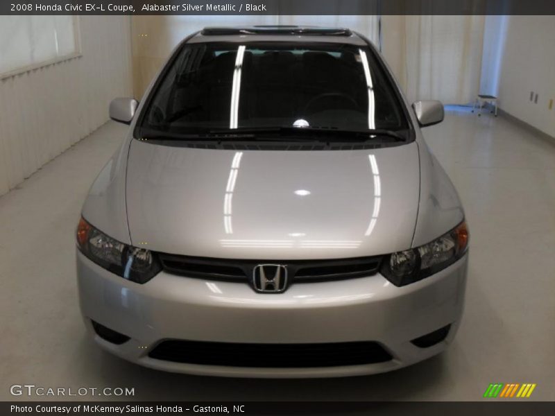 Alabaster Silver Metallic / Black 2008 Honda Civic EX-L Coupe