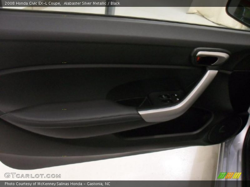 Alabaster Silver Metallic / Black 2008 Honda Civic EX-L Coupe