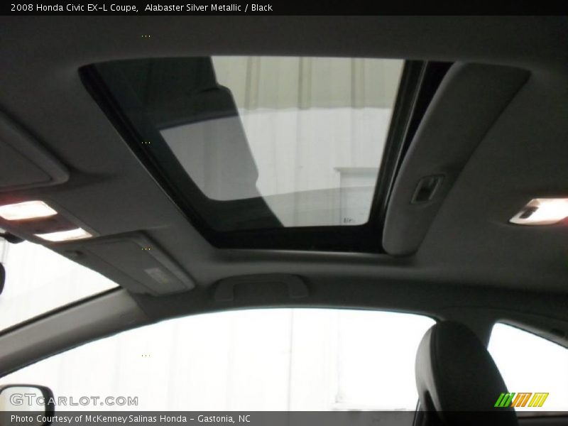 Alabaster Silver Metallic / Black 2008 Honda Civic EX-L Coupe