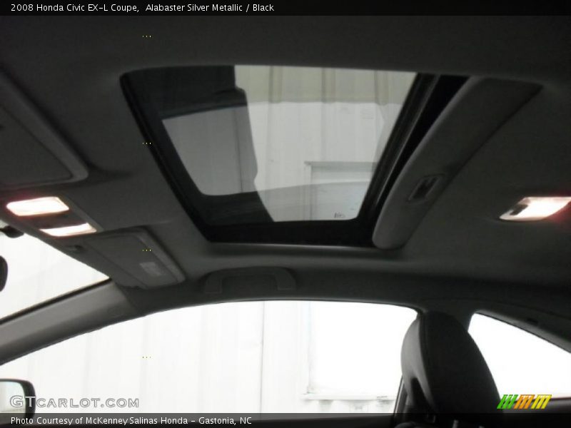 Alabaster Silver Metallic / Black 2008 Honda Civic EX-L Coupe