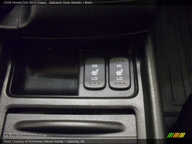 Alabaster Silver Metallic / Black 2008 Honda Civic EX-L Coupe