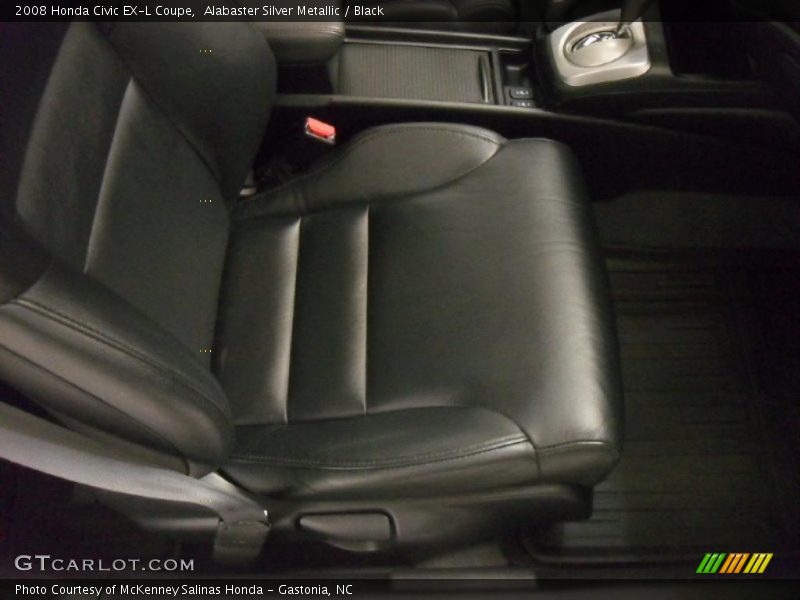 Alabaster Silver Metallic / Black 2008 Honda Civic EX-L Coupe