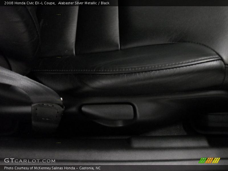 Alabaster Silver Metallic / Black 2008 Honda Civic EX-L Coupe
