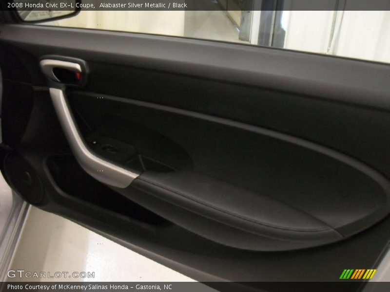 Alabaster Silver Metallic / Black 2008 Honda Civic EX-L Coupe