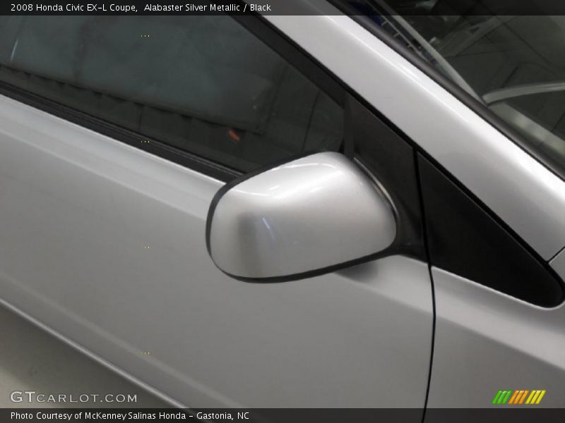 Alabaster Silver Metallic / Black 2008 Honda Civic EX-L Coupe