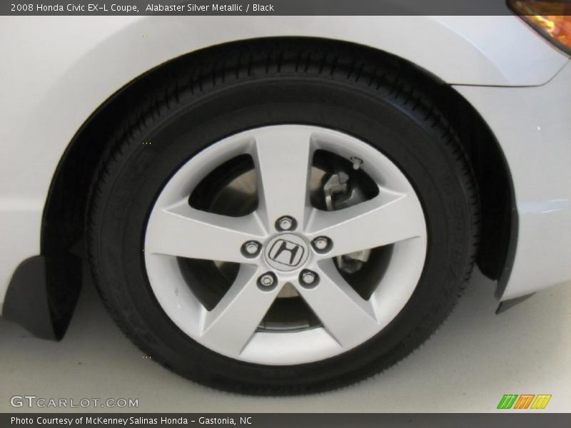 Alabaster Silver Metallic / Black 2008 Honda Civic EX-L Coupe