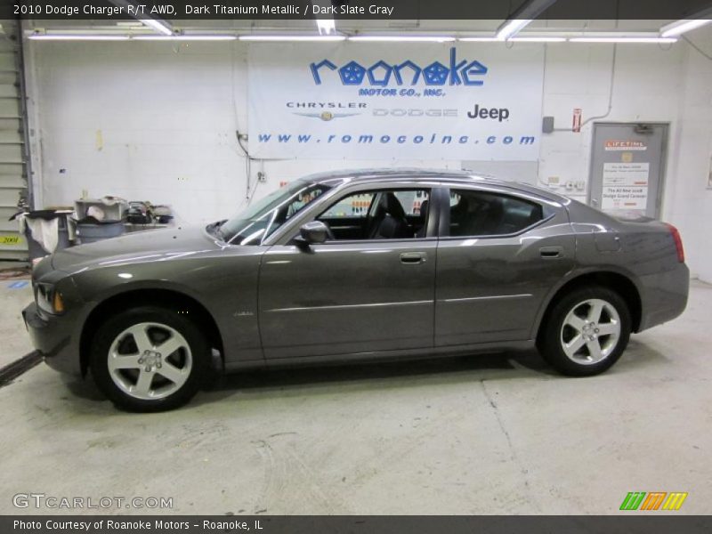 Dark Titanium Metallic / Dark Slate Gray 2010 Dodge Charger R/T AWD