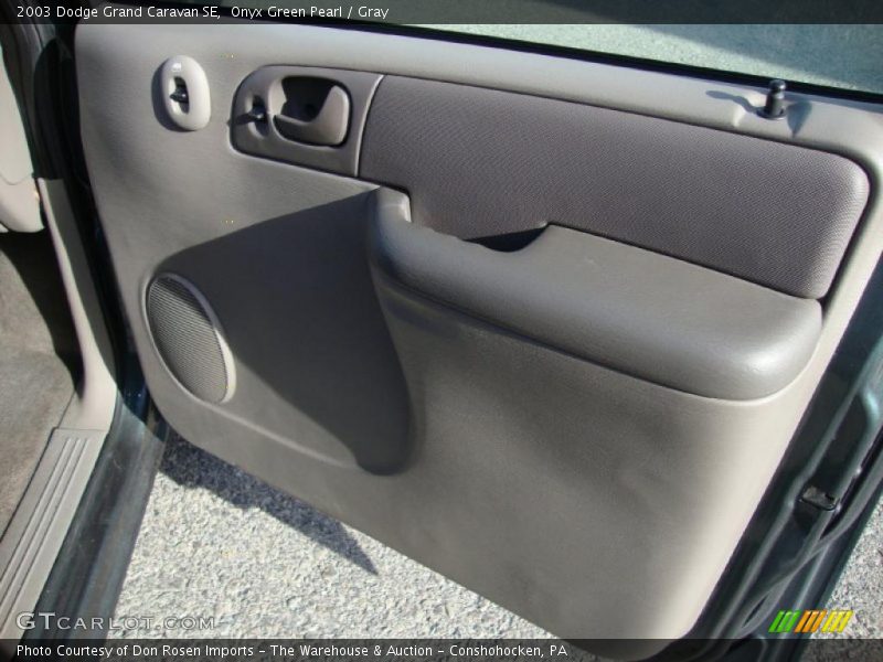 Onyx Green Pearl / Gray 2003 Dodge Grand Caravan SE