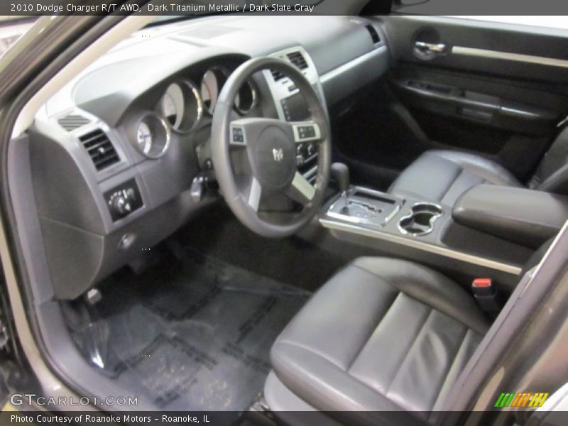 Dark Titanium Metallic / Dark Slate Gray 2010 Dodge Charger R/T AWD