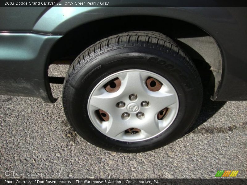 Onyx Green Pearl / Gray 2003 Dodge Grand Caravan SE
