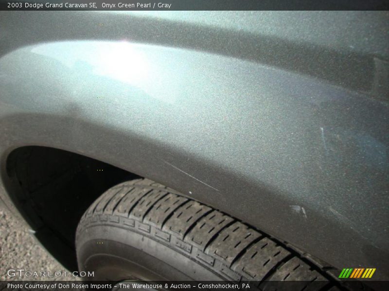 Onyx Green Pearl / Gray 2003 Dodge Grand Caravan SE