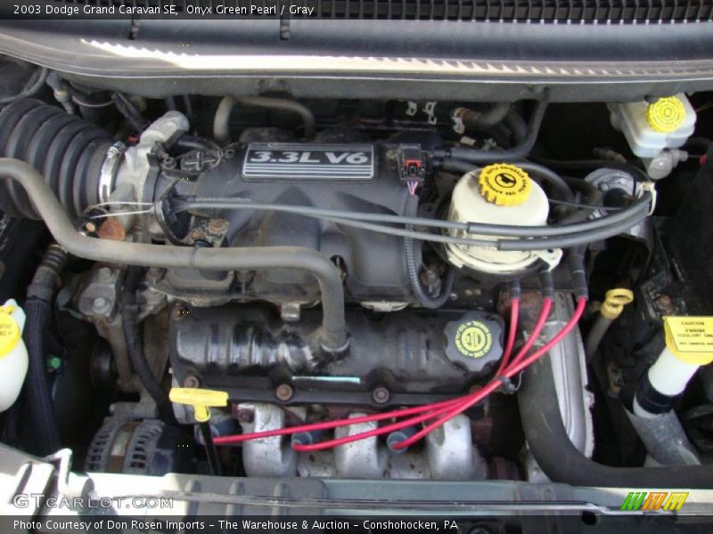 Onyx Green Pearl / Gray 2003 Dodge Grand Caravan SE