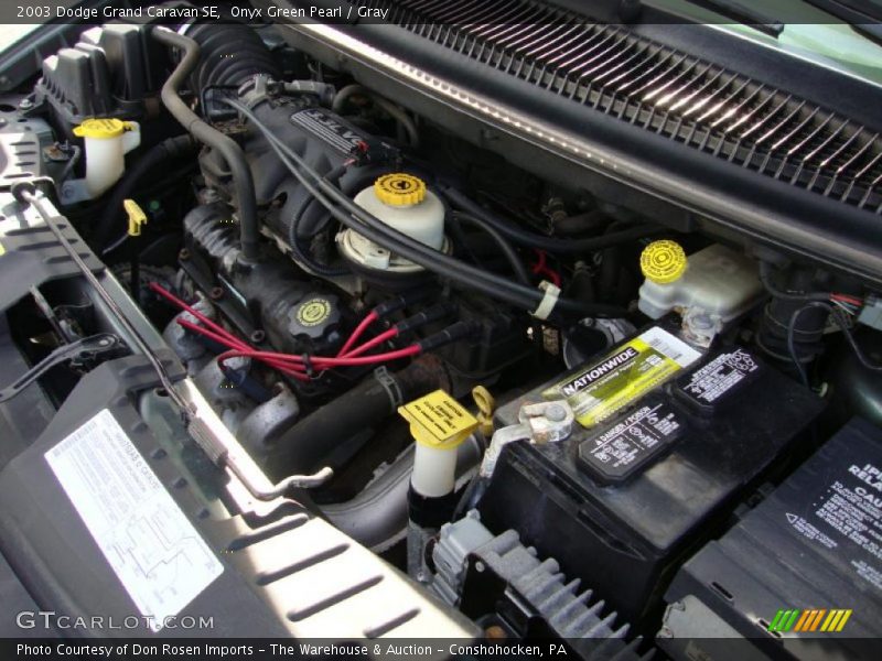 Onyx Green Pearl / Gray 2003 Dodge Grand Caravan SE