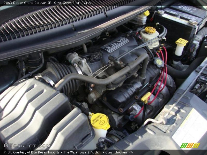 Onyx Green Pearl / Gray 2003 Dodge Grand Caravan SE