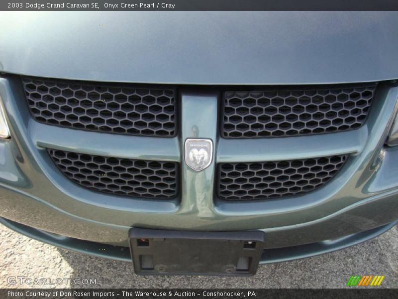 Onyx Green Pearl / Gray 2003 Dodge Grand Caravan SE