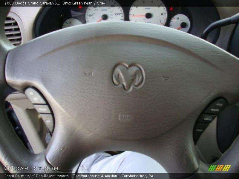 Onyx Green Pearl / Gray 2003 Dodge Grand Caravan SE
