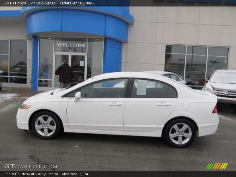 Taffeta White / Black 2010 Honda Civic LX-S Sedan