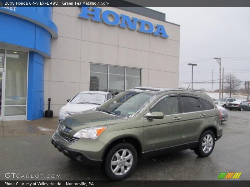 Green Tea Metallic / Ivory 2008 Honda CR-V EX-L 4WD
