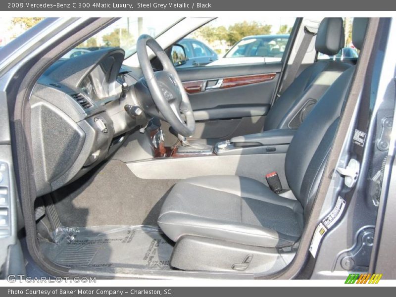 Steel Grey Metallic / Black 2008 Mercedes-Benz C 300 4Matic Luxury