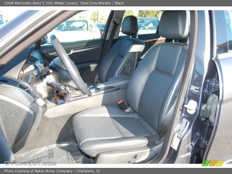 Steel Grey Metallic / Black 2008 Mercedes-Benz C 300 4Matic Luxury