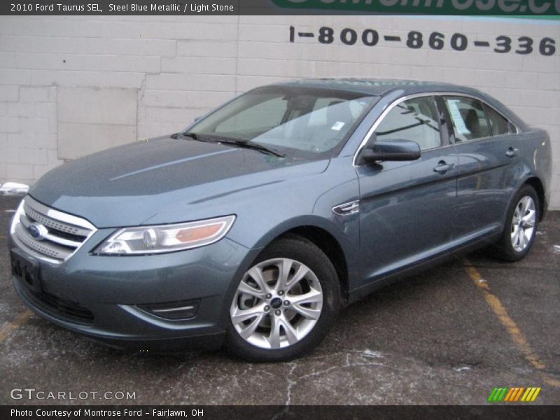 Steel Blue Metallic / Light Stone 2010 Ford Taurus SEL