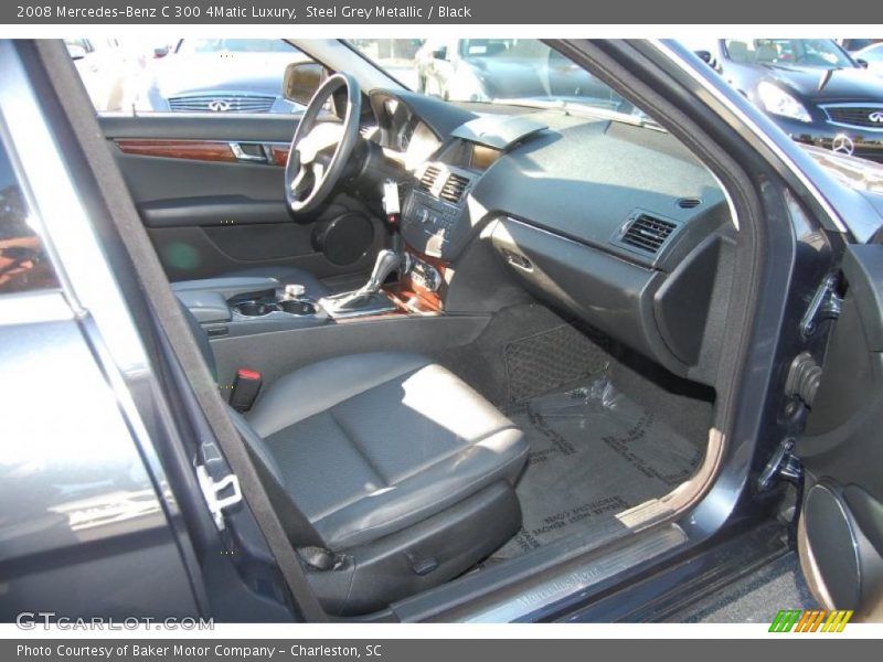 Steel Grey Metallic / Black 2008 Mercedes-Benz C 300 4Matic Luxury