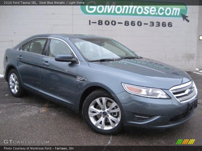 Steel Blue Metallic / Light Stone 2010 Ford Taurus SEL
