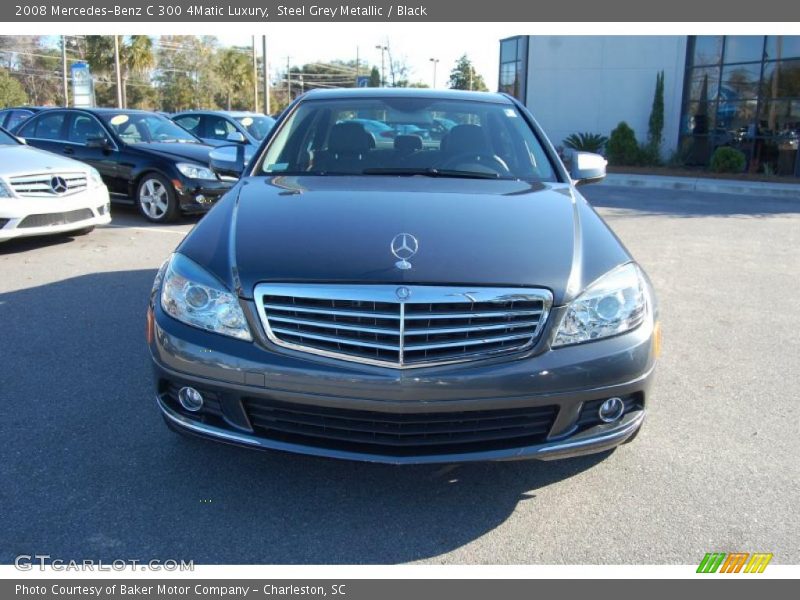 Steel Grey Metallic / Black 2008 Mercedes-Benz C 300 4Matic Luxury