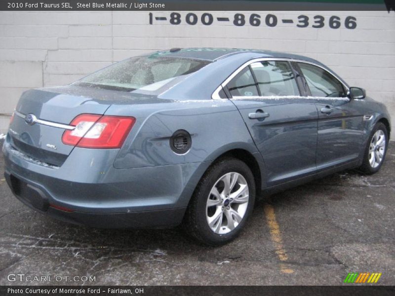 Steel Blue Metallic / Light Stone 2010 Ford Taurus SEL