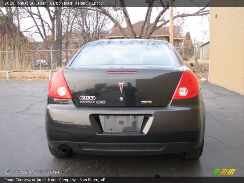 Carbon Black Metallic / Ebony 2010 Pontiac G6 Sedan