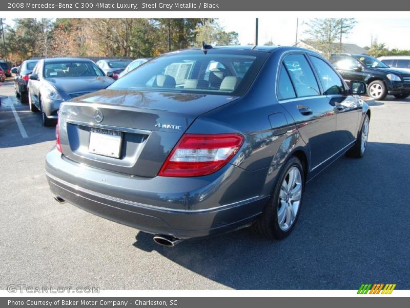 Steel Grey Metallic / Black 2008 Mercedes-Benz C 300 4Matic Luxury