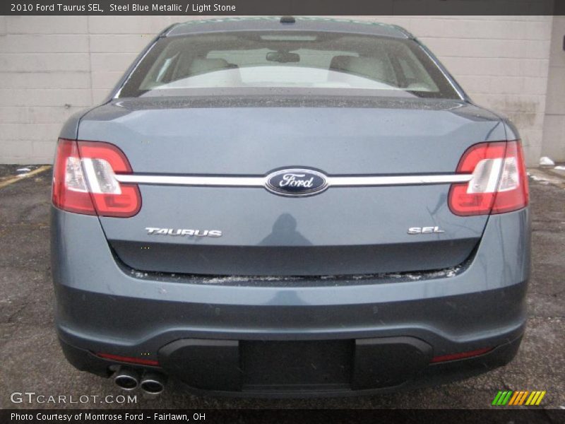 Steel Blue Metallic / Light Stone 2010 Ford Taurus SEL