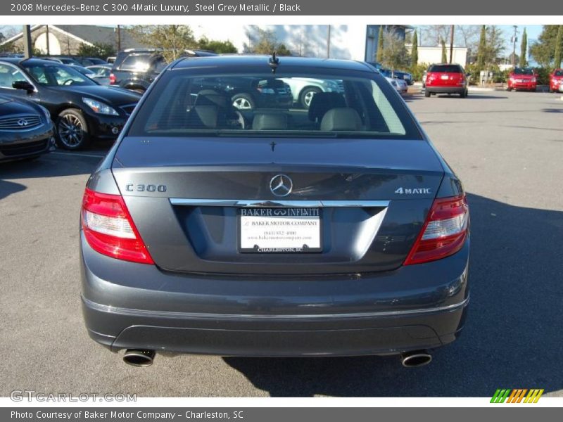 Steel Grey Metallic / Black 2008 Mercedes-Benz C 300 4Matic Luxury