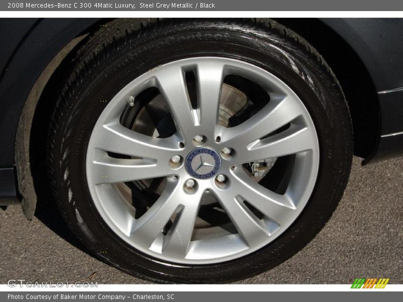 Steel Grey Metallic / Black 2008 Mercedes-Benz C 300 4Matic Luxury