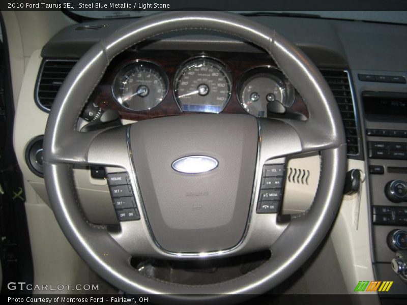 Steel Blue Metallic / Light Stone 2010 Ford Taurus SEL