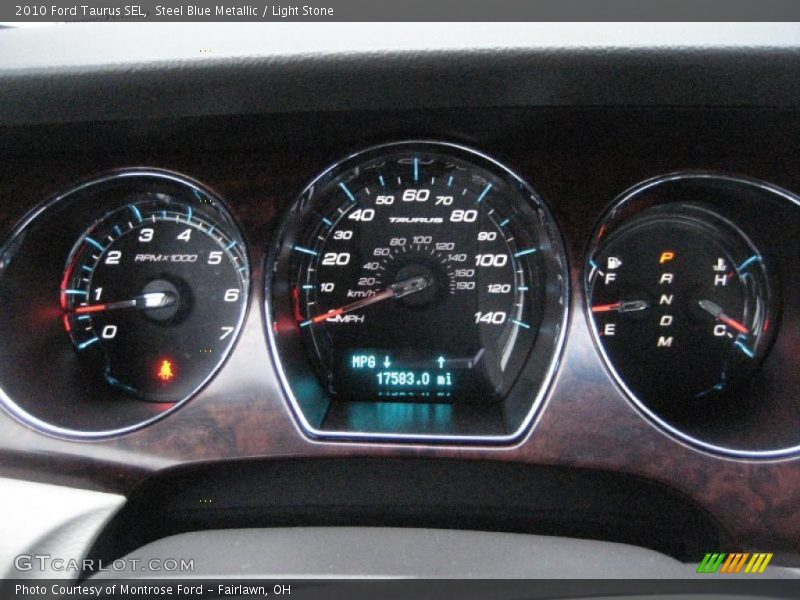 Steel Blue Metallic / Light Stone 2010 Ford Taurus SEL